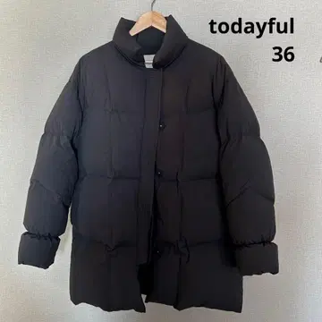 todayful 스탠드 카라 다운 자켓 블랙