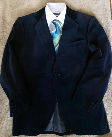 HARRISONS of EDINBURGH 총 안감 벨벳 네이비