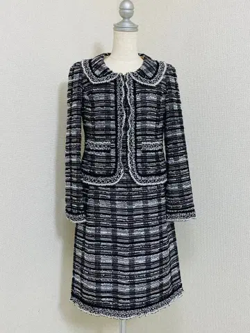 [컨디션 최상] TO BE CHIC 트위드 레이스 원피스 수트