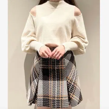 SNIDEL 스나이델 로빙 체크 미니 스커트