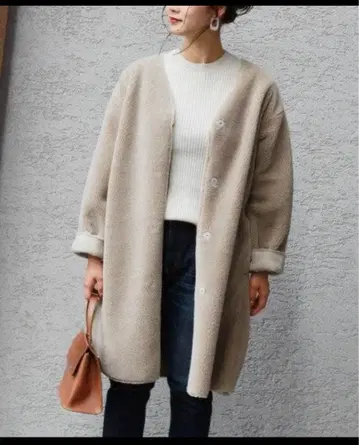 저널 스탠다드 레리움 페이크 무스탕 코트 36 베이지