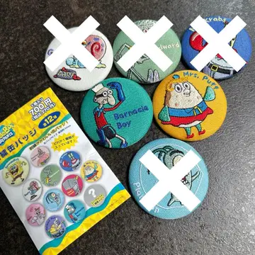 새상품 스펀지밥 자수 캔뱃지 2개 세트