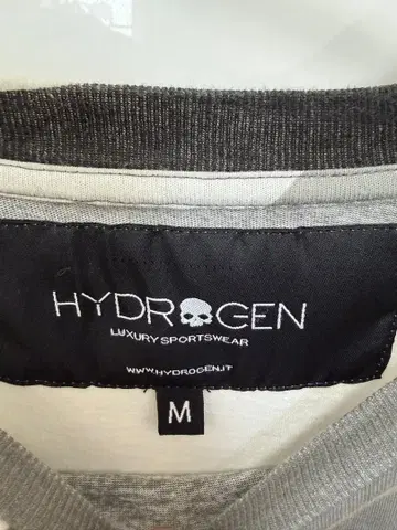 HYDROGEN 기하학 패턴 T셔츠 M