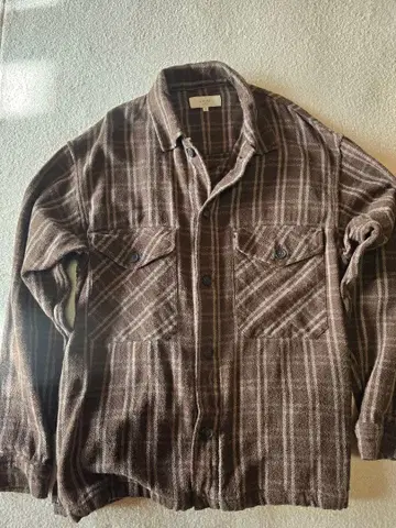 B:MING by BEAMS의 브라운 플란넬 셔츠 체크 무늬