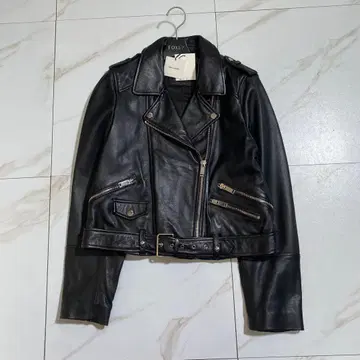 새상품 자라 더블 라이더 자켓 램스킨 벨트 양가죽 XL-2XL