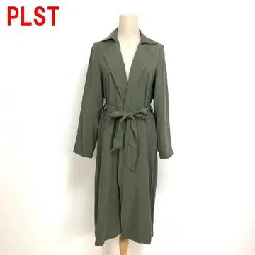 A6619 플라스테 트렌치코트 롱 자켓 모스그린 S