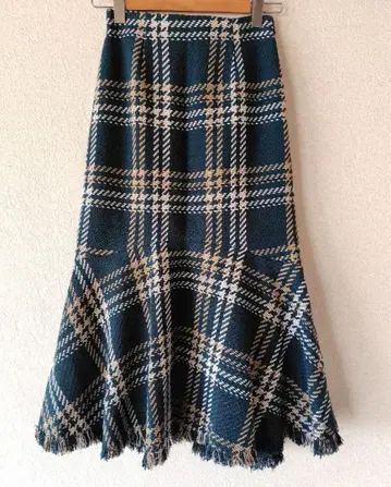 Mila Owen 머메이드 스커트 트위드 그린 1 사이즈 (M)