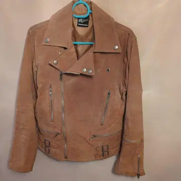 베이지 스웨이드 라이더 자켓 M