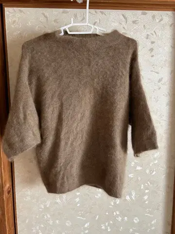 KUMIKYOKU 반팔 니트 브라운 니트 쿠미쿄쿠 사이즈 2 (M)