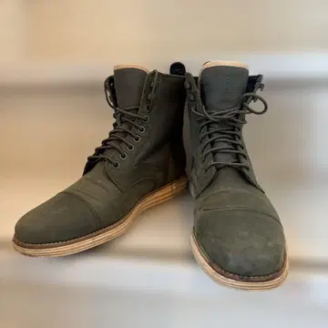콜한 올리브 그린 하이컷 부츠 사이즈 8