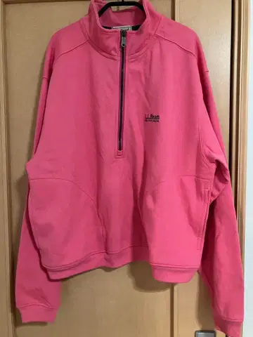 엘엘빈 지퍼 맨투맨 핑크