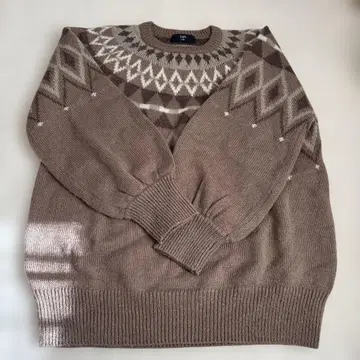 SHIPS 아가일 무늬 니트 스웨터 브라운