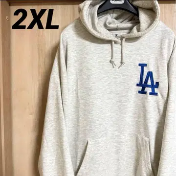 MLB 다저스 LA 로고 자수 2XL 맨투맨 후드티 후디