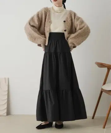 [ hinari ] 셔링 캉캉 스커트