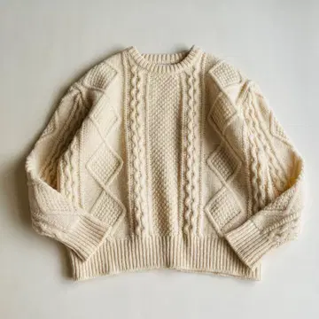 BEAMS BOY 스테디셀러 케이블 니트 스웨터