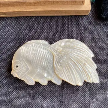 조개 재질 금붕어 모양 오비 고정 띠 앤티크