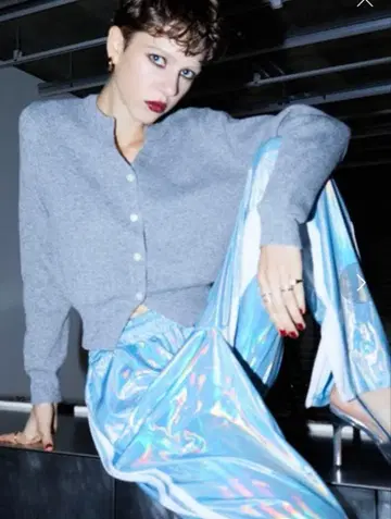 WONEN 그레이 니트 가디건