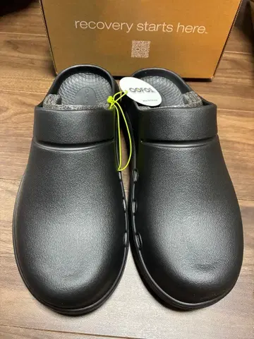 Oofos Oocloog 블랙 샌들 M9/W11 우포스