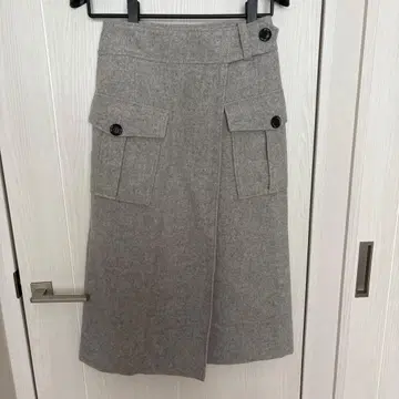 ara ara 랩 스커트 울 그레이 2(M)