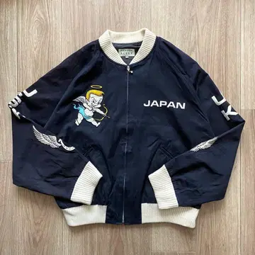 GOLDEN LOBBY 코튼 일본제 스카잔 블루종