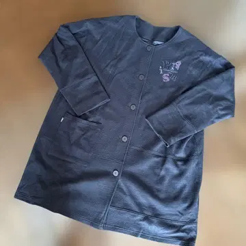 토피즈 네이비 컬러 울 자켓 가디건