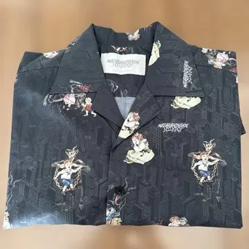 마다라 닌겐 악마 블랙 프린트 셔츠