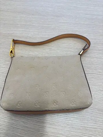 Pinky&Dianne 베이지 스웨이드 숄더백