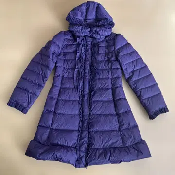 앤드러브&LOVE 프릴 롱 다운 코트 퍼플 M 사이즈