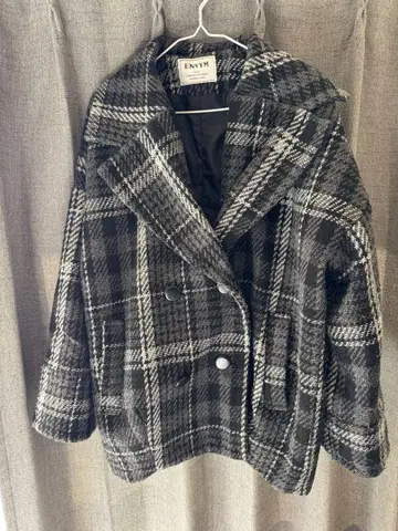 ENVYM 체크 무늬 코트