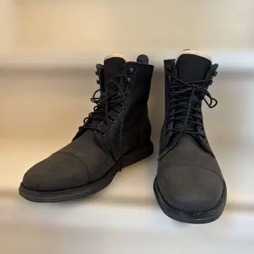 콜한 블랙 하이컷 부츠 가죽 캔버스 26cm