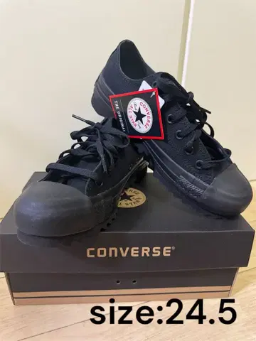 CONVERSE 올스타 샤크 밑창 OX 블랙 스니커즈