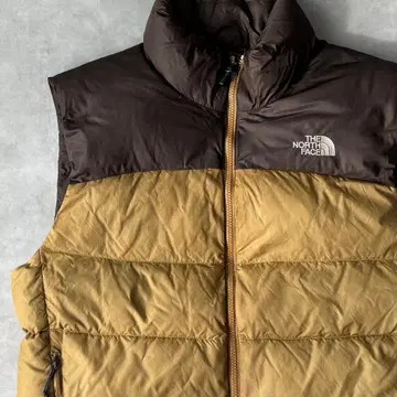 15327 THE NORTH FACE 자수 로고 다운 베스트 투톤