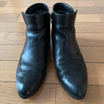 REGAL 천연 가죽 블랙 부츠 23.5