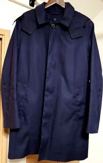 매킨토시 영국 본점 고무 코트 네이비