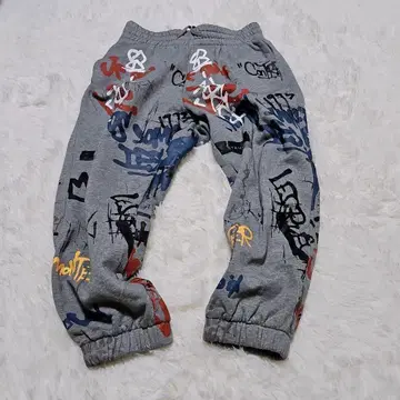 새상품급 스탬피디 [ L ] 페인트 가공 스웨트 팬츠 그레이