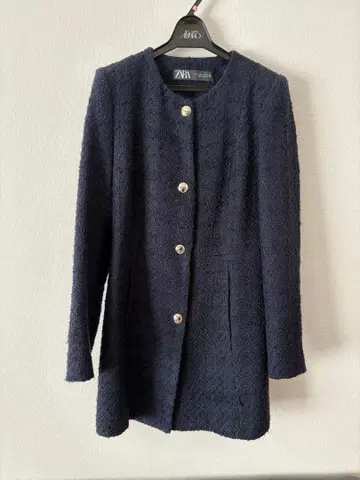 ZARA 네이비 노카라 자켓 S