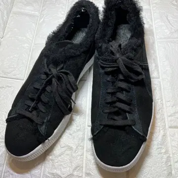 퍼 달린 블랙 스웨이드 스니커즈 푸마 28