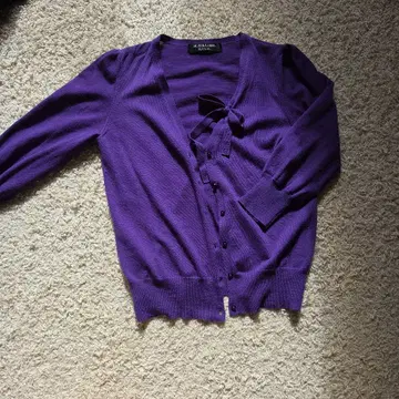 폴 스미스 블랙 라벨 퍼플 가디건