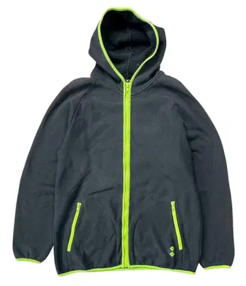 굿이너프 집업 후드 맨투맨 블랙/옐로우 그린 M