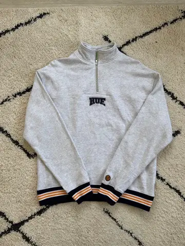 HUF 하프 지퍼 맨투맨 그레이