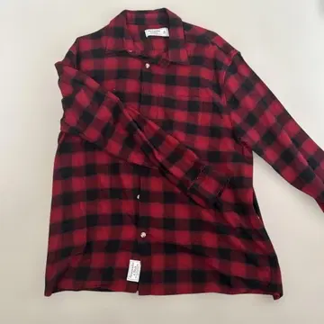 Abercrombie & Fitch 빨검 체크 플란넬 셔츠 XL