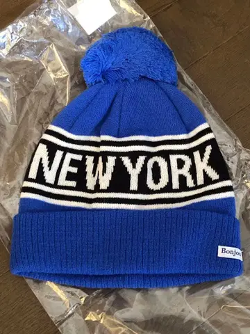 봉쥬르 레코드 비니 니트 모자 미사용 새상품 미시착