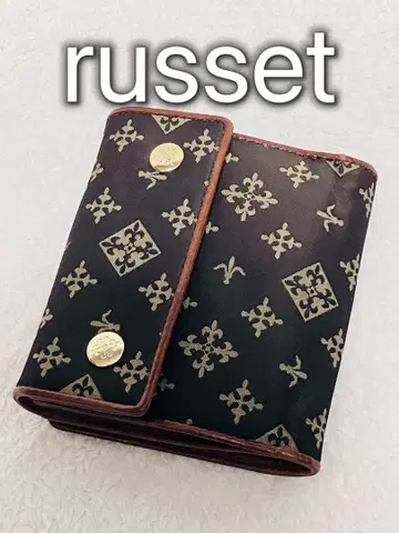 러셋 russet 러셋 이단 접이식 지갑 컴팩트 지갑 브라운 계열