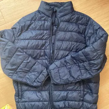 네이비 퀼팅 다운 자켓