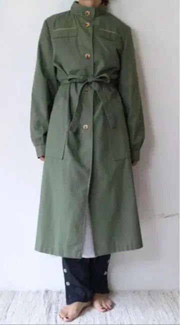 새상품급 * 80년대 vintage * 올리브 그린 롱 코트