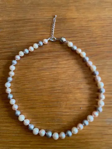펄 목걸이 핑크 그레이 화이트