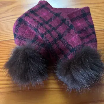 새상품급 DAKS 폭스와 울 머플러