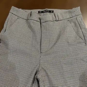 [ ZARA BASIC ] 하운드투스 체크 패턴 슬랙스 XS