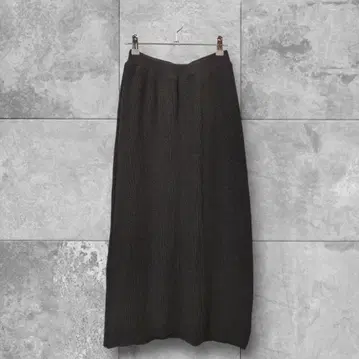 select MOCA 썸머 니트 I 라인 롱 스커트 블랙
