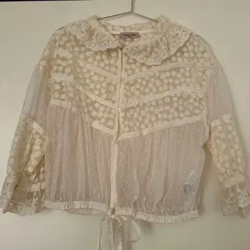 Samansa Mos2 비침 레이스 가디건 F